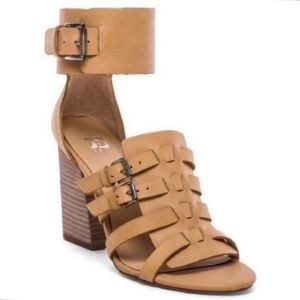 Joe’s Jeans gladiator sandal with chunky stacked heel